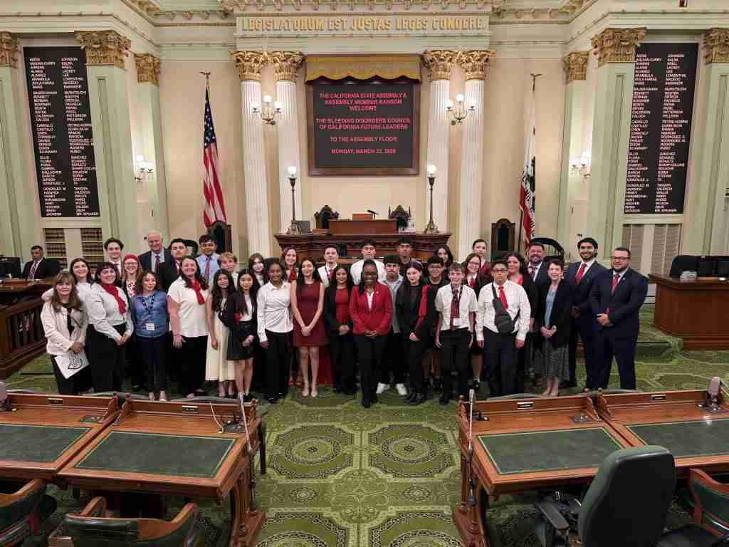 Future Leaders Group photo with Asm. Ransom on Assembly Floor.