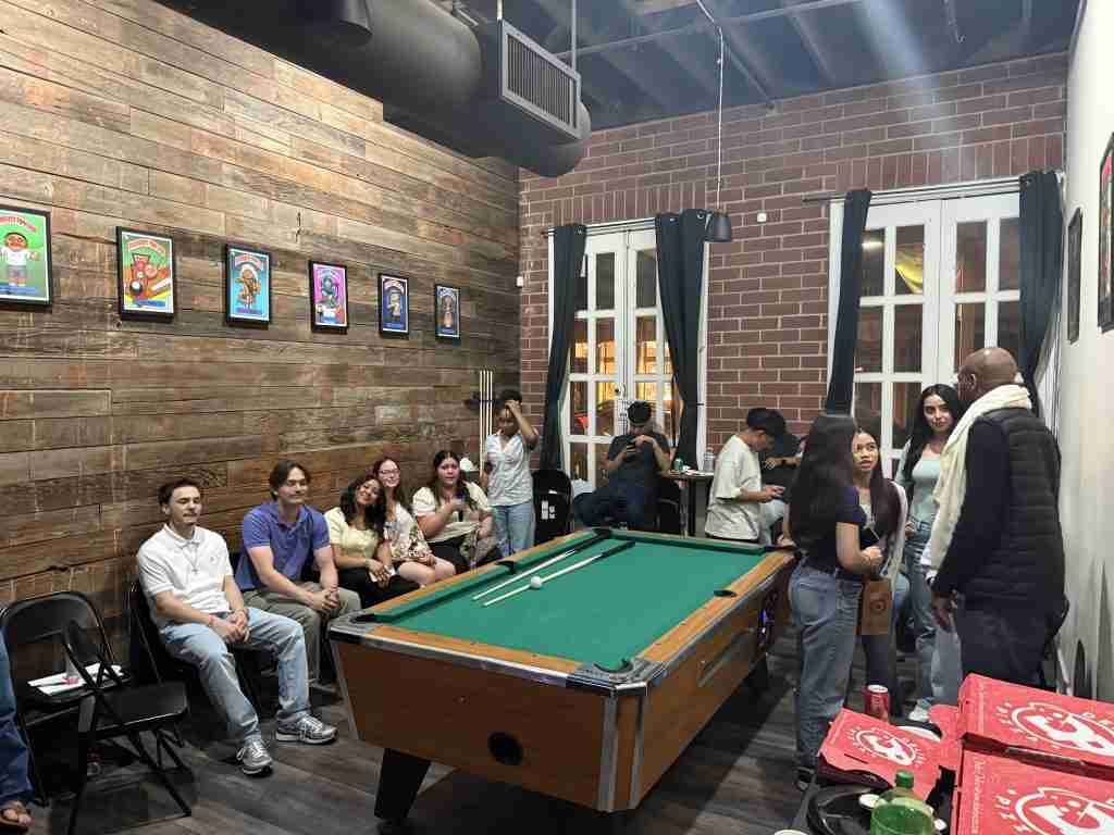 Pool and karaoke at Future Leaders Alumni & Friends Reception