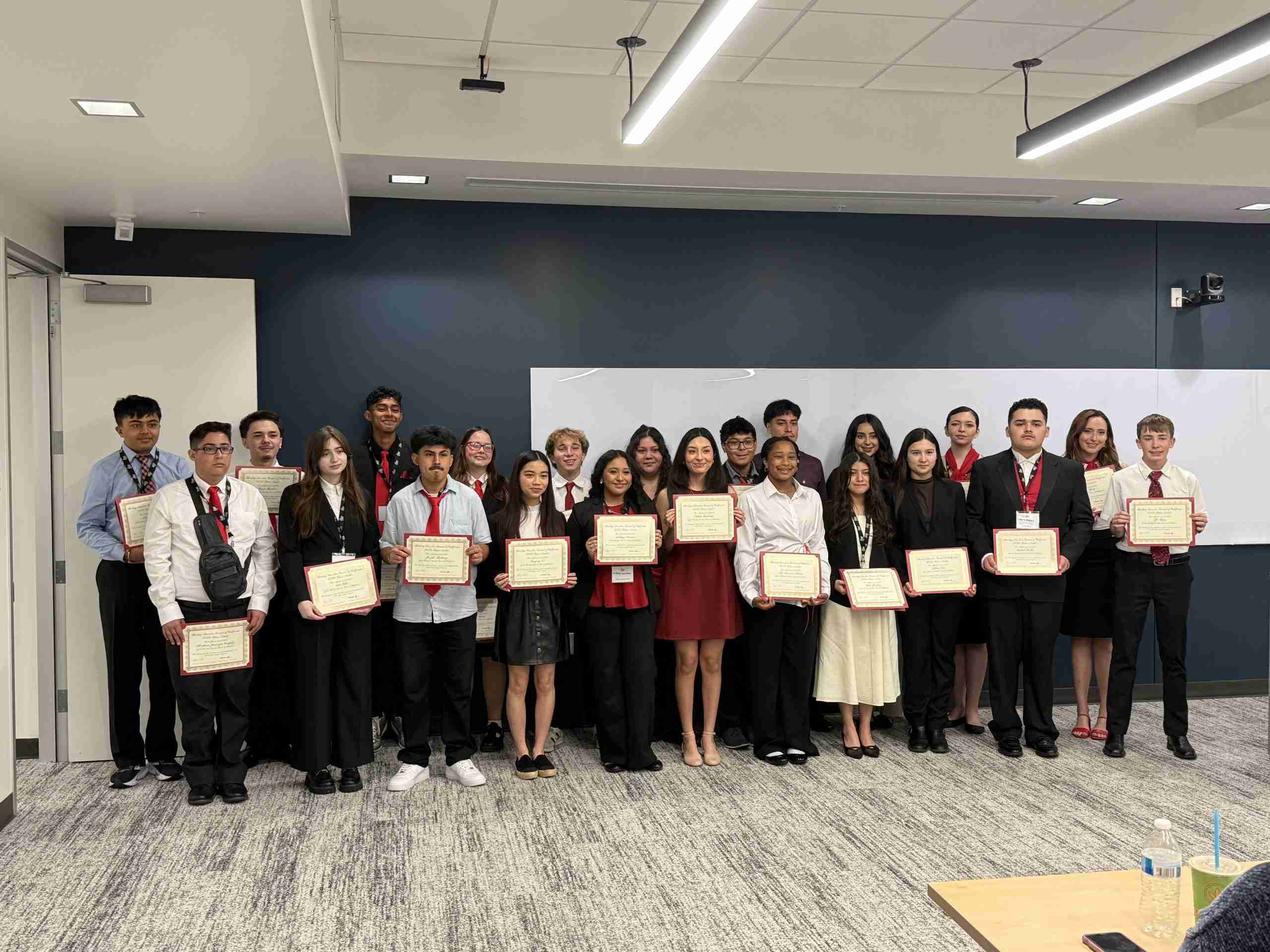 2026-03-23 FL Certificates group photo Honoring our 2026 Future Leaders at Leg Day